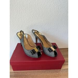 Salvatore Ferragamo Bloomy Slingback Heels – Size 6.5B
